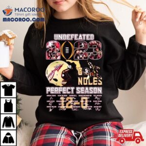 Undefeated Go Noles Perfect Season Florida State Seminoles Signatures Tshirt