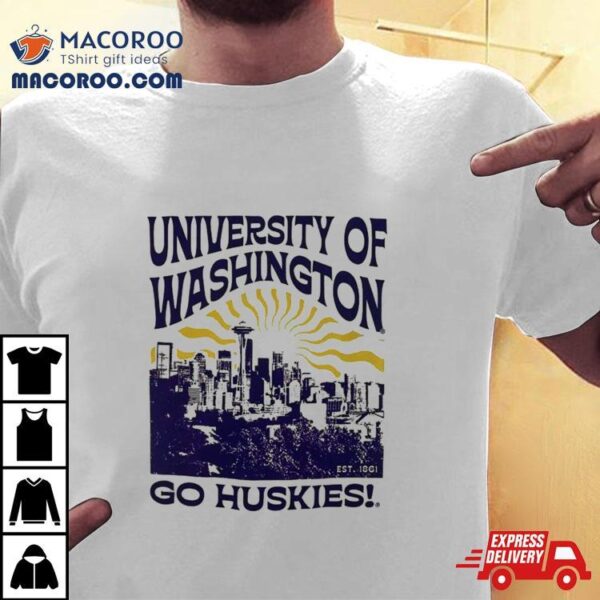 University Of Washington Go Huskies Sunburst T Shirt