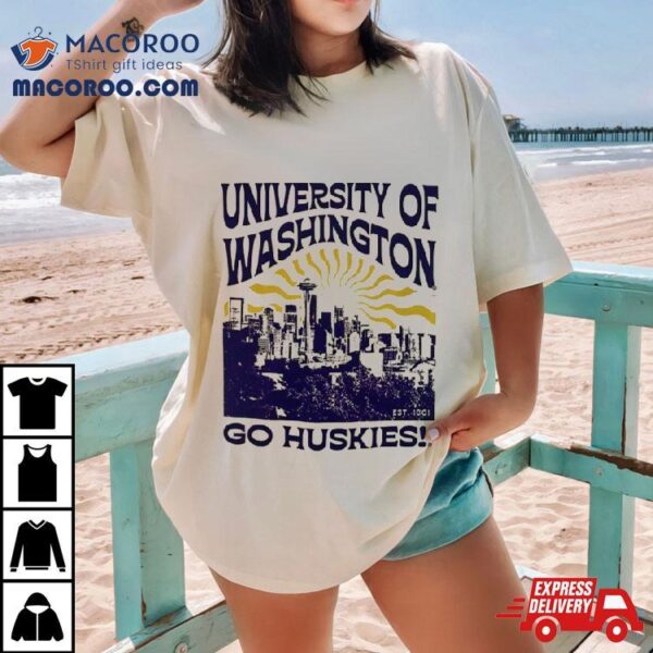 University Of Washington Go Huskies Sunburst T Shirt