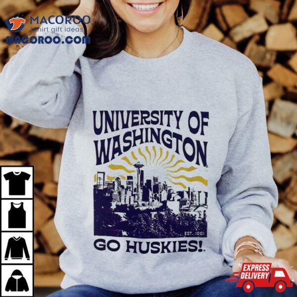 University Of Washington Go Huskies Sunburst T Shirt