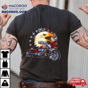 Usa Chopper Bald Eagle Muscle Eagle American Flag Tshirt