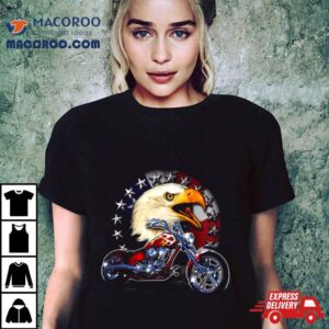 Usa Chopper Bald Eagle Muscle Eagle American Flag Tshirt