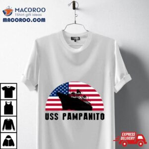Uss Pampanito With Usa Flag Tshirt