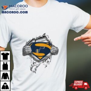 Utah Jazz Blood Inside Superman Tshirt