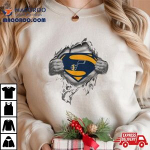 Utah Jazz Blood Inside Superman Tshirt
