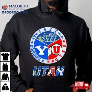 Utah Sports Teams, Utah Jazz, Utah Utes And Cougars Shirt