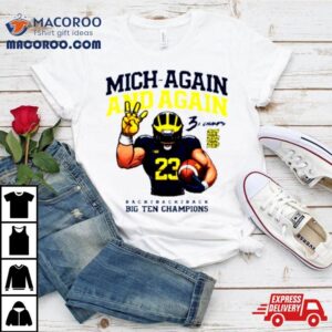 Valiant University Of Michigan Football Mich Again And Again Big Ten Champions Tshirt