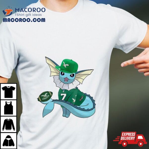 Vaporeon Funny Collab With Philadelphia Eagles Nfl X Pokemon T Shirt