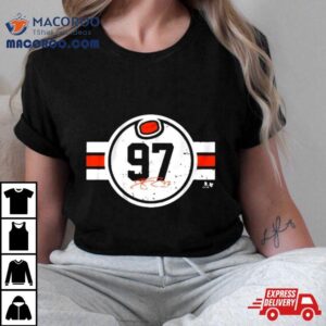 Vintage Connor Mcdavid Number Edmonton Oilers Signature Tshirt