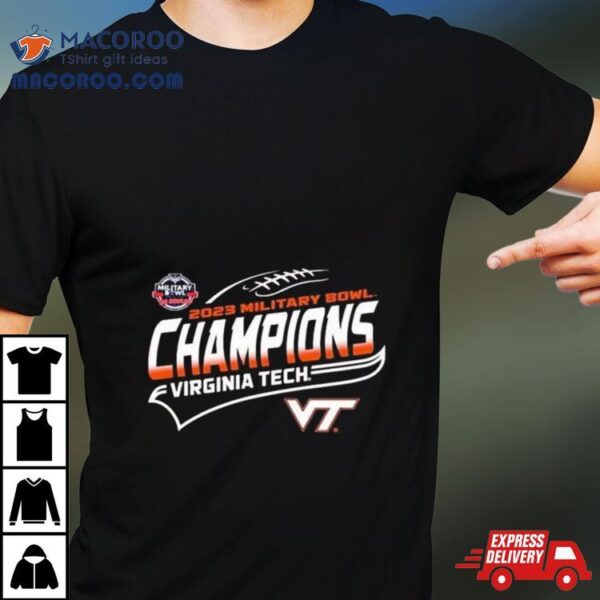 Virginia Tech 2023 Military Bowl Champions T Shirt