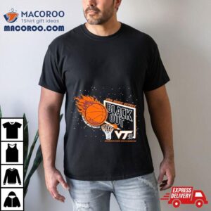 Virginia Tech Basketball Hokie Effect Black Out Tshirt