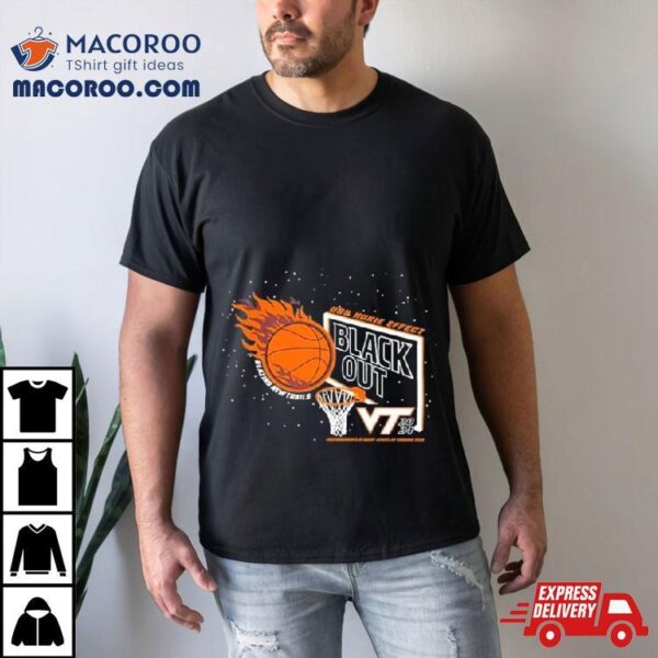 Virginia Tech Basketball Hokie Effect Black Out T Shirt