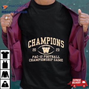 Washington Huskies Champions Pac Football Logo Tshirt