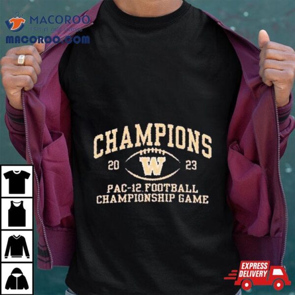 Washington Huskies Champions 2023 Pac 12 Football Logo Shirt