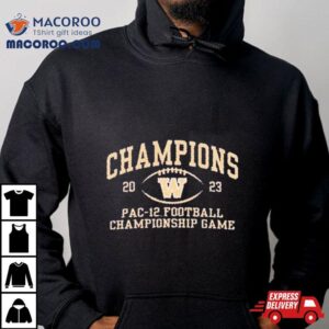 Washington Huskies Champions Pac Football Logo Tshirt