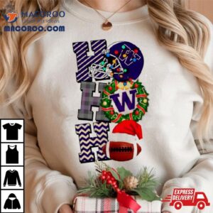 Washington Huskies Football Christmas Ho Ho Ho Tshirt