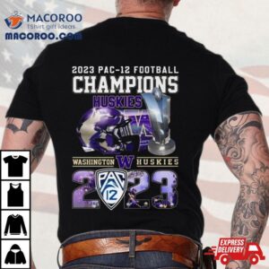 Washington Huskies Helmet 2023 Pac 12 Football Champions Shirt