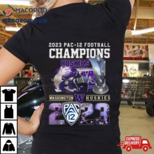 Washington Huskies Helmet Pac Football Champions Tshirt