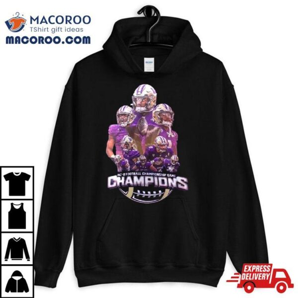 Washington Huskies Players 2023 Pac 12 Football Conference Champions Locker Room Shirt