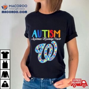 Washington Nationals Autism Awareness Knowledge Power Tshirt