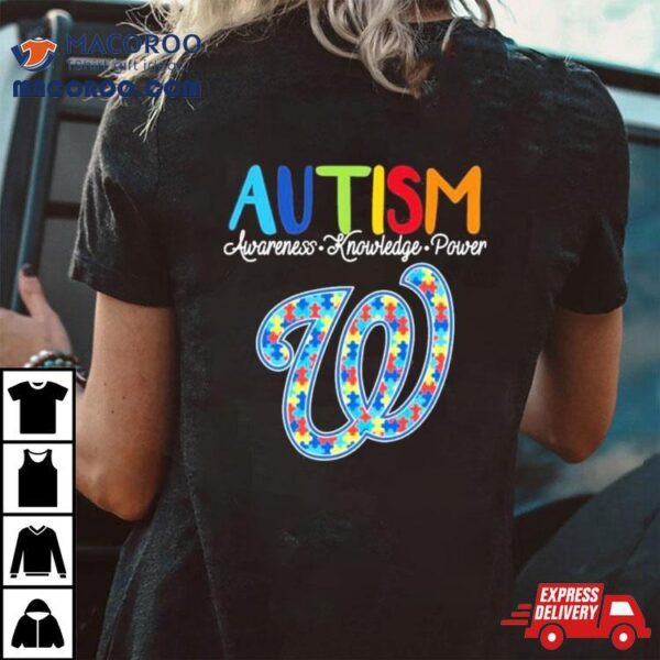 Washington Nationals Autism Awareness Knowledge Power Shirt