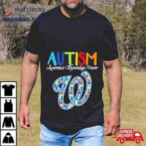 Washington Nationals Autism Awareness Knowledge Power Tshirt