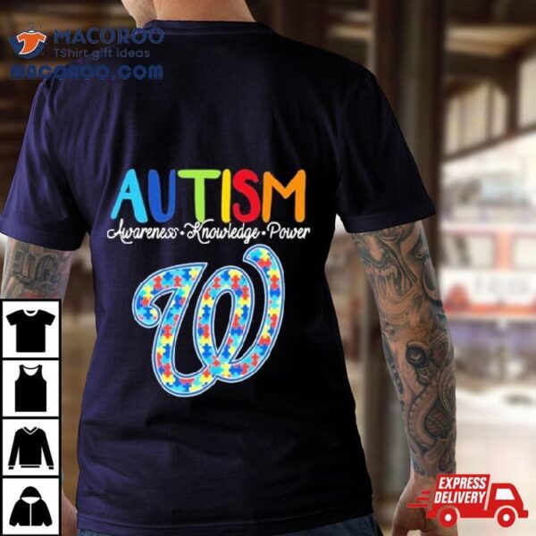 Washington Nationals Autism Awareness Knowledge Power Shirt