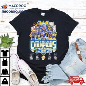 West Virginia Mountaineers Duke S Mayo Bowl Champions Signatures Tshirt