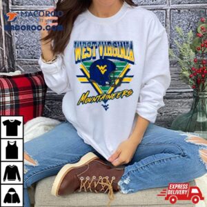 West Virginia Mountaineers Helmet Triangle Vintage Tshirt