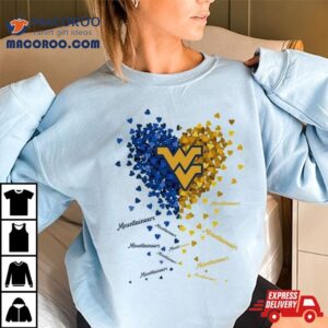 West Virginia Mountaineers Tiny Heart Shape Tshirt