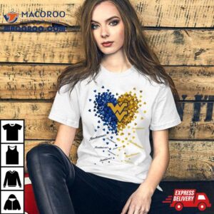 West Virginia Mountaineers Tiny Heart Shape Tshirt