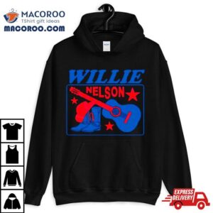 Willie Nelson Guitar Cowboy Boots Shirt