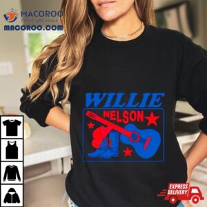 Willie Nelson Guitar Cowboy Boots Tshirt