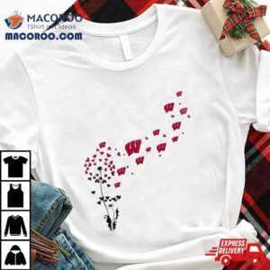 Wisconsin Badgers Dandelion Flower Tshirt