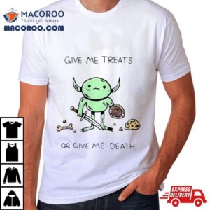 Wizard Of Barge Goblin Drawings Give Me Treats Or Give Me Death T Shirt