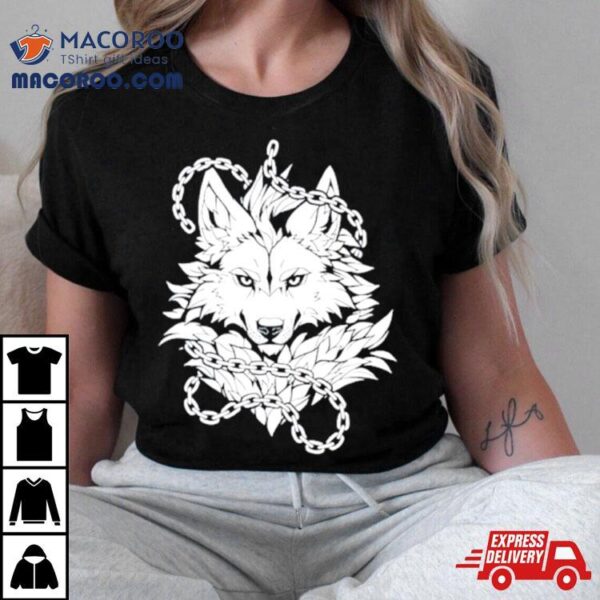 Wolf & Chains Black And White Shirt