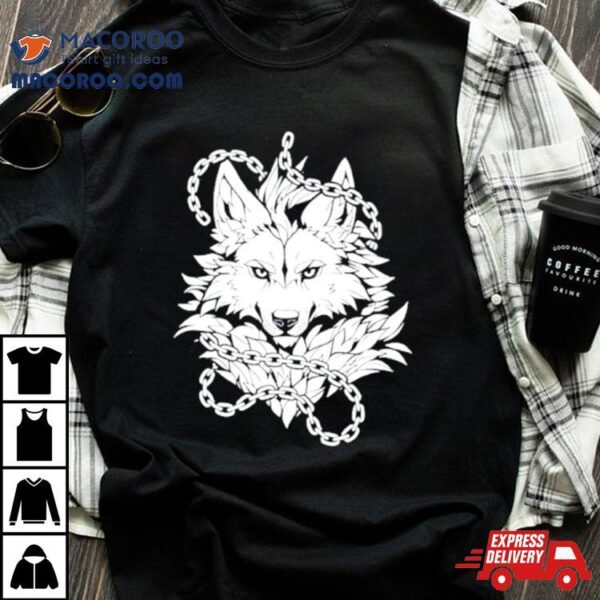 Wolf & Chains Black And White Shirt