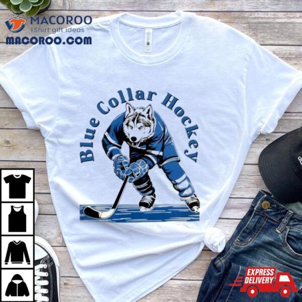 Wolf Blue Collar Hockey Shirt