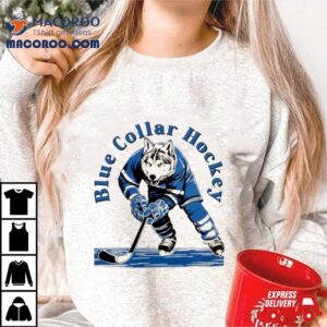 Wolf Blue Collar Hockey Shirt