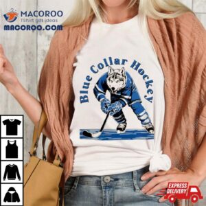 Wolf Blue Collar Hockey Tshirt