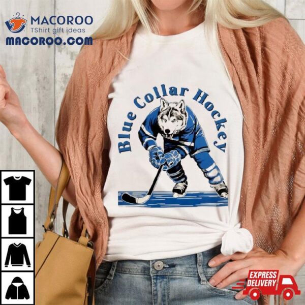 Wolf Blue Collar Hockey Shirt