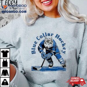 Wolf Blue Collar Hockey Tshirt