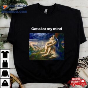 Wolf Funny Meme Got A Lot My Mind Shirt