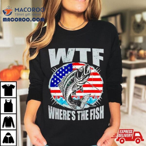 Wtf Where’s The Fish Usa Flag Shirt