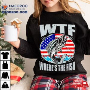 Wtf Where S The Fish Usa Flag Tshirt