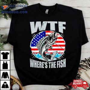 Wtf Where S The Fish Usa Flag Tshirt