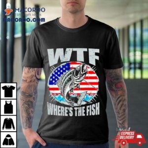 Wtf Where S The Fish Usa Flag Tshirt