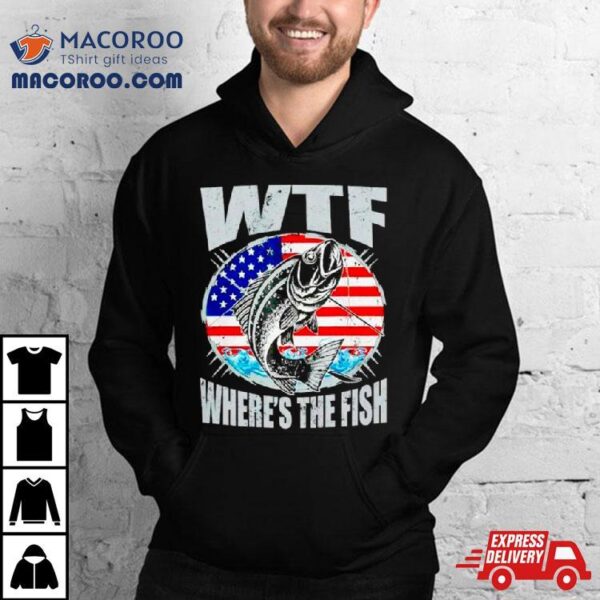 Wtf Where’s The Fish Usa Flag Shirt