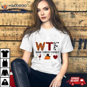 Wtf Wine Turkey Family Plaid Shirt Funny Thanksgiving Day