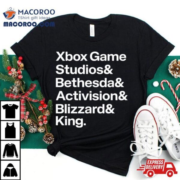 Xbox Game Studios Bethesda Activision Blizzard King Shirt